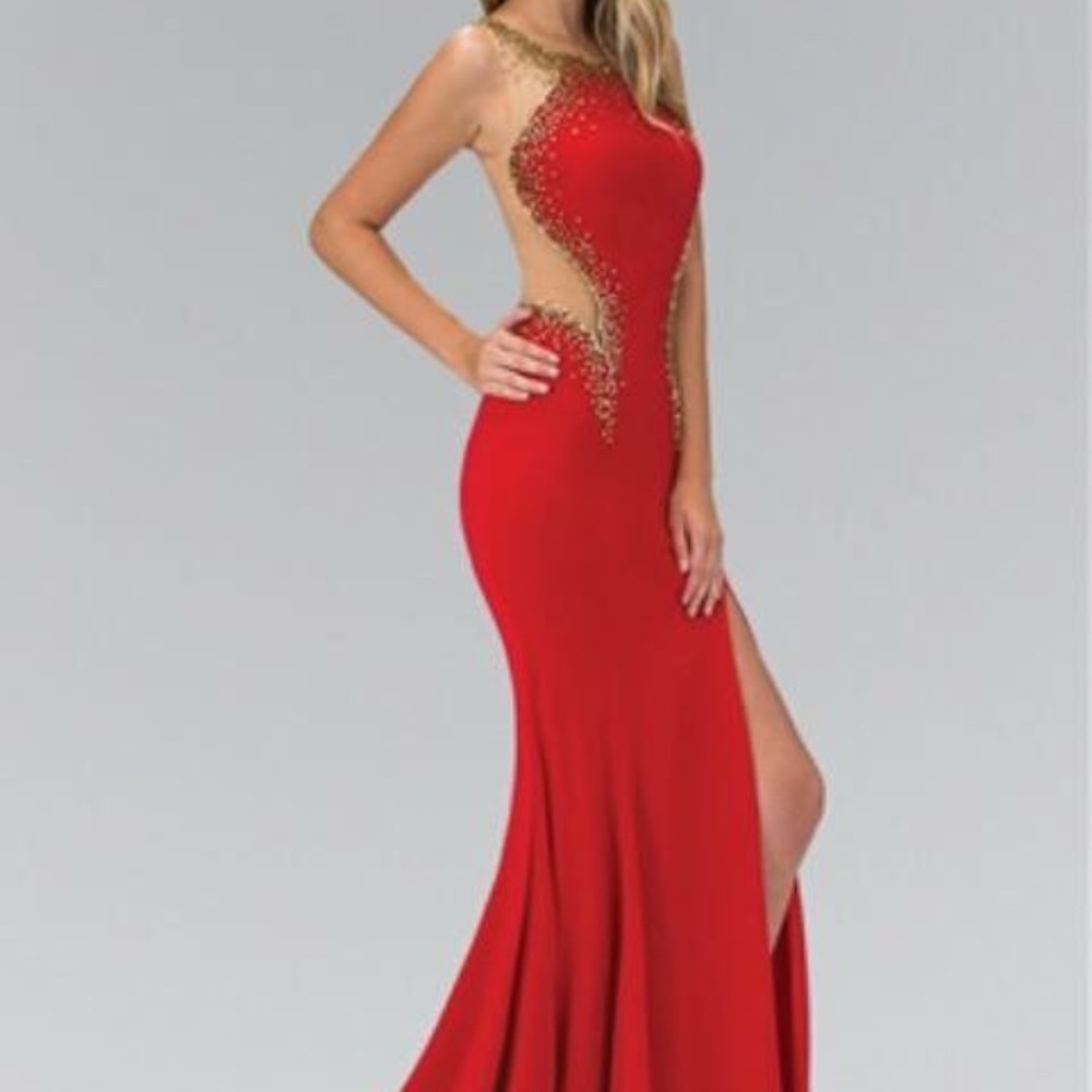 Elizabeth K Red Prom Dress